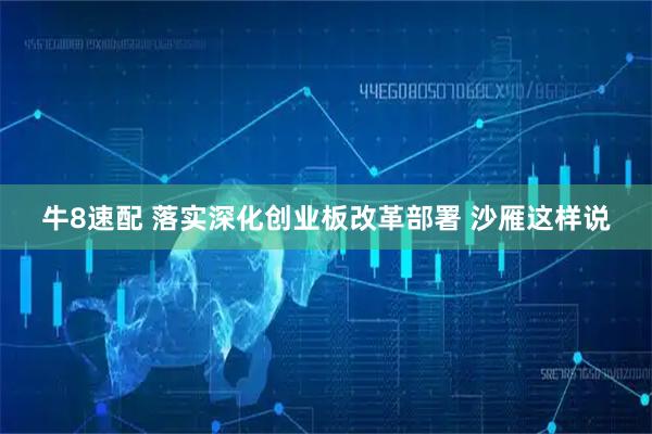 牛8速配 落实深化创业板改革部署 沙雁这样说