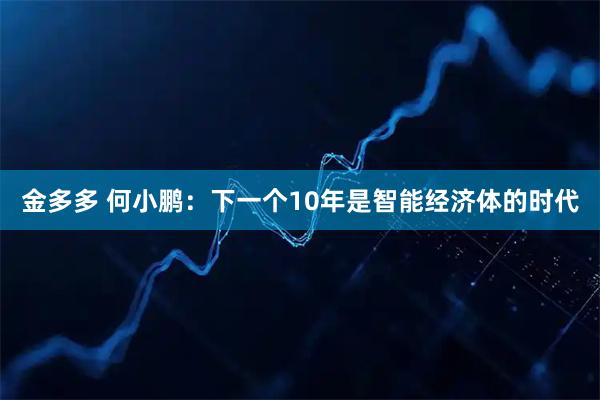 金多多 何小鹏：下一个10年是智能经济体的时代