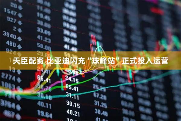天臣配资 比亚迪闪充“珠峰站”正式投入运营